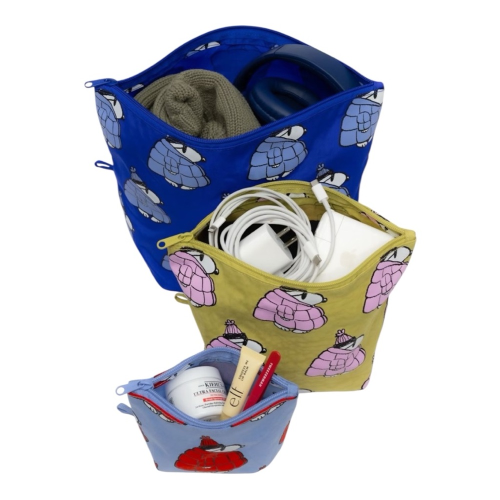 BAGGU X Peanuts Go Pouch Set In Puffer Snoopy - Picture 3 of 8